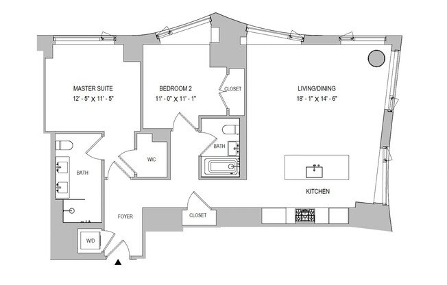 2 beds, 2 baths, 1,194 sqft, $8,795, Unit 28D