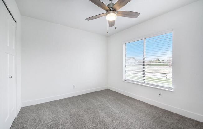 Renovated Master Bedroom at The Crossings Apartments, Grand Rapids, Michigan