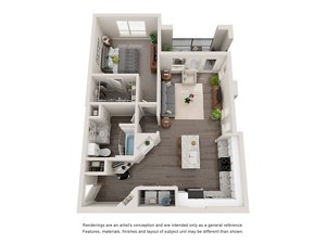 1 bed, 1 bath, 813 sqft, $1,535