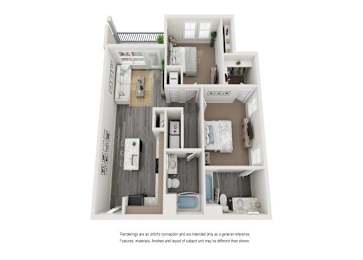 2 beds, 2 baths, 921 sqft, $1,522