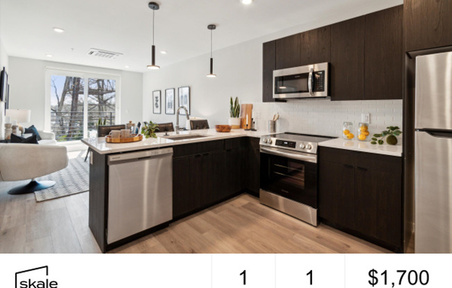 1 bed, 1 bath, 610 sqft, $1,545, Unit D205
