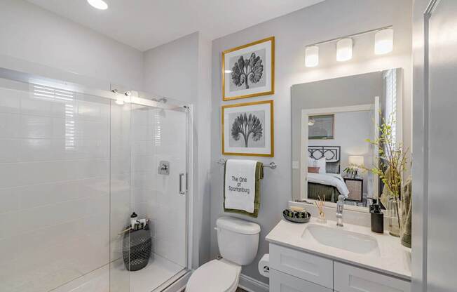 Luxurious Bathroom at The One at Spartanburg, Spartanburg, South Carolina
