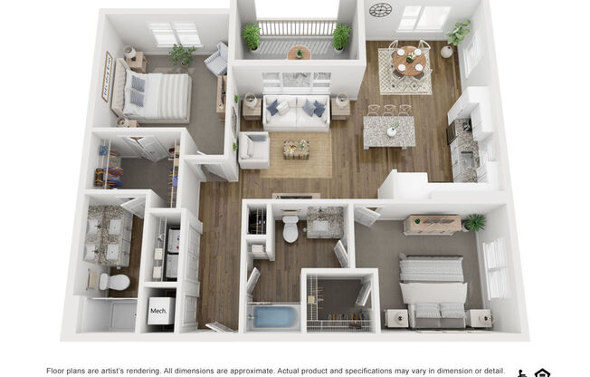 2 beds, 2 baths, 1,206 sqft, $1,924
