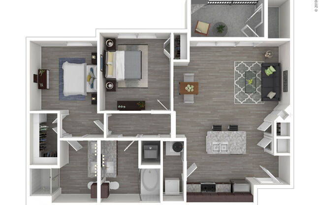 2 beds, 2 baths, 960 sqft, $1,553
