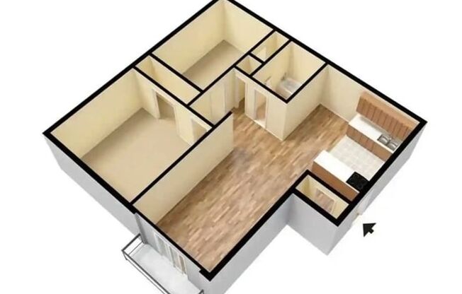 2 beds, 1 bath, 850 sqft, $1,150, Unit D5