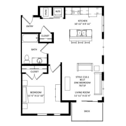 1 bed, 1 bath, 767 sqft, $1,930
