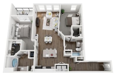 2 beds, 2 baths, 1,279 sqft, $1,974