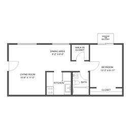 1 bed, 1 bath, 572 sqft, $965