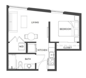 1 bed, 1 bath, 456 sqft, $1,652