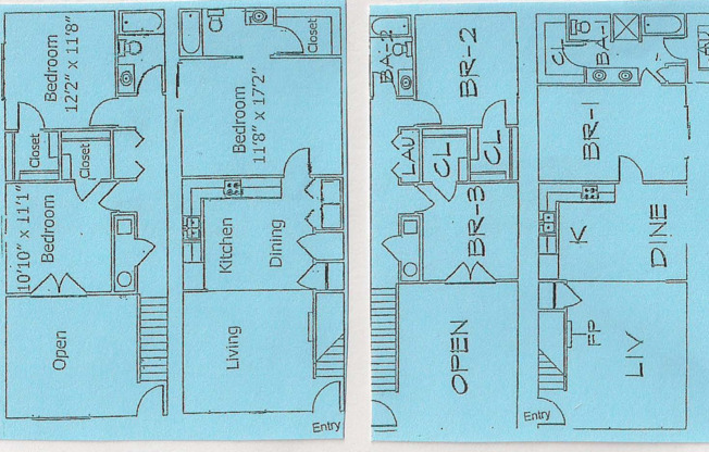 3 beds, 2 baths, 1,450 sqft, $1,450, Unit G-101