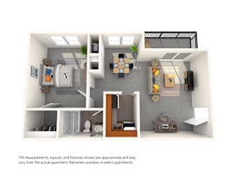 1 bed, 1 bath, 634 sqft, $1,410