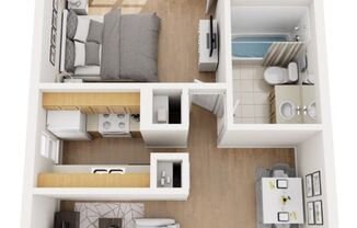 1 bed, 1 bath, 651 sqft, $699, Unit 115