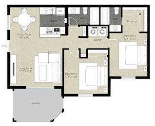 2 beds, 2 baths, 927 sqft, $3,240