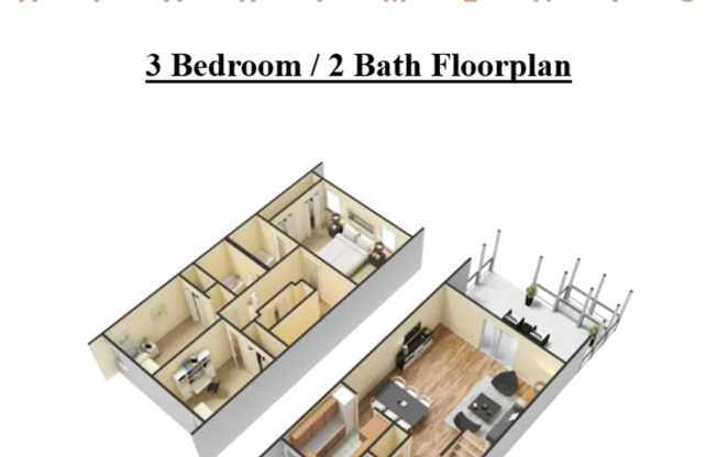 3 beds, 2 baths, 1,200 sqft, $1,270, Unit 1E