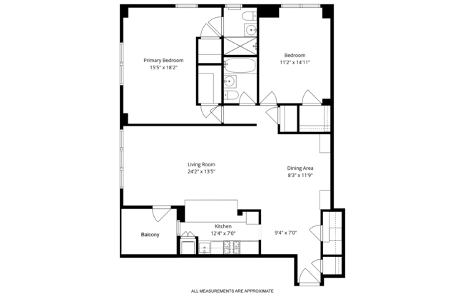 2 beds, 2 baths, 1,285 sqft, $10,000, Unit 8L