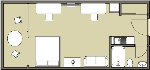1 bed, 1 bath, 420 sqft, $2,080