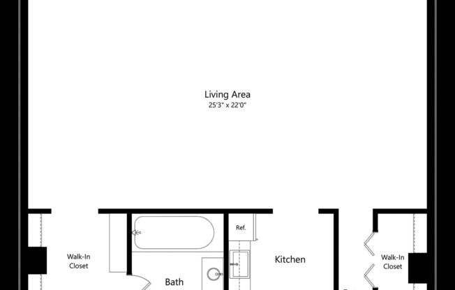 Studio, 1 bath, 555 sqft, $1,232, Unit B-B0116