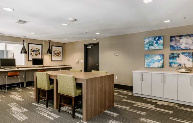 City House Apartments Community Room with Computers
