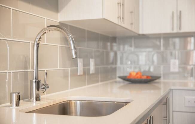 Atlas Apartments White kitchen Sink