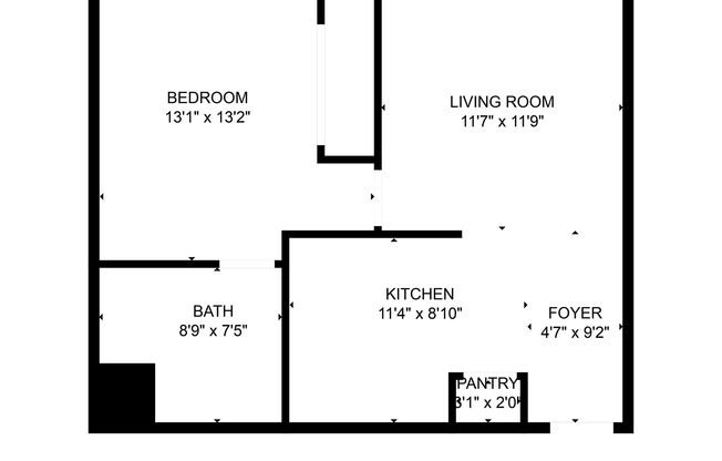 1 bed, 1 bath, 572 sqft, $650, Unit 3