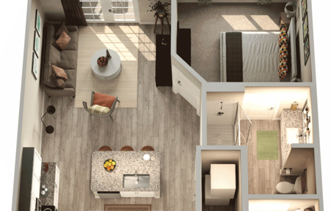 1 bed, 1 bath, 735 sqft, $1,387, Unit 5210