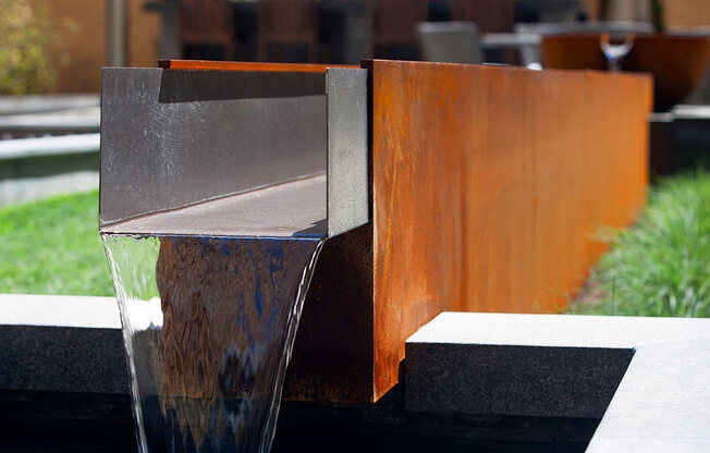 Water Feature in Courtyard at Highland Park at Columbia Heights Metro, Washington, DC