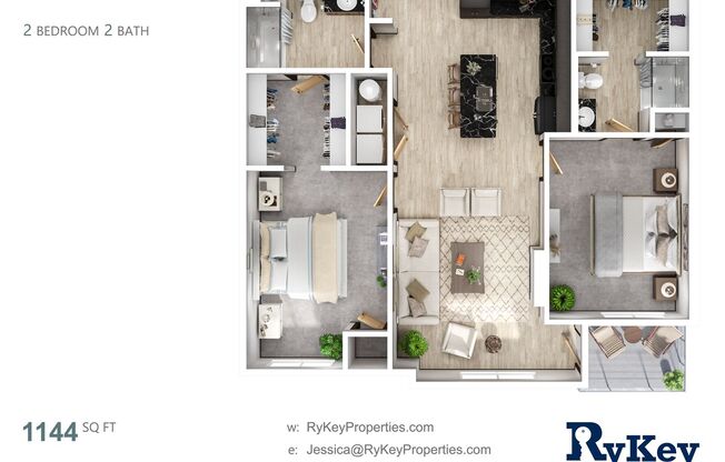 2 beds, 2 baths, 1,144 sqft, $1,695, Unit 1215-210