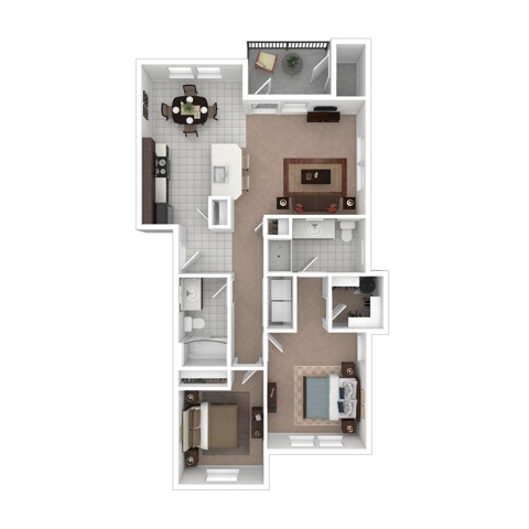 Two Bedroom Two Bath | Apartments in Tualatin OR | River Ridge Apartments
