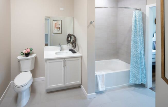 Bathroom with Tub at The Point at Gateways, Randolph, NJ  