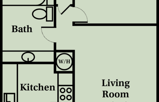 1 bed, 1 bath, 671 sqft, $645, Unit G-3