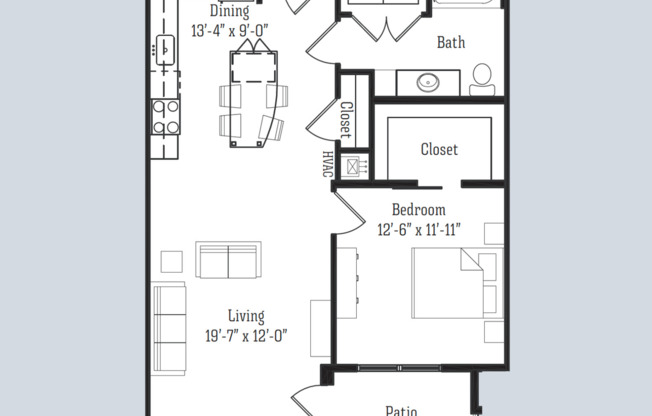 1 bed, 1 bath, 822 sqft, $1,650, Unit 8328 Globe Drive - 203
