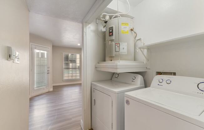 our apartments offer a laundry room with a washer and dryer