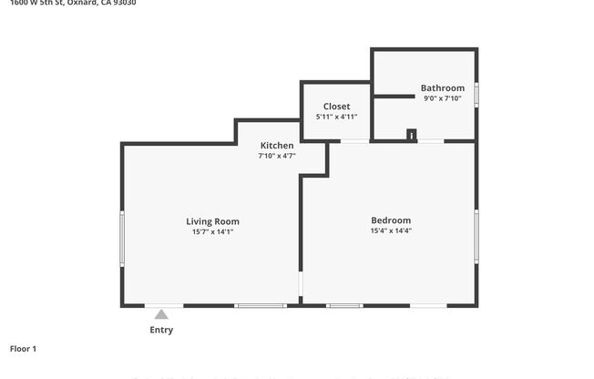 1 bed, 1 bath, 480 sqft, $1,895, Unit 009#B41