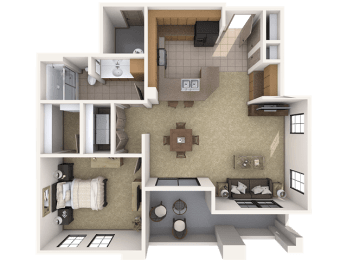 1 bed, 1 bath, 848 sqft, $1,528