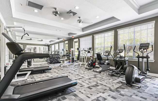 Fully Equipped Fitness Center with Weights, Cardio and Strength Training Equipment