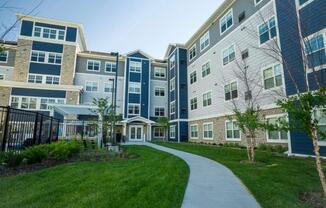 Exterior shot of path to the front entrance