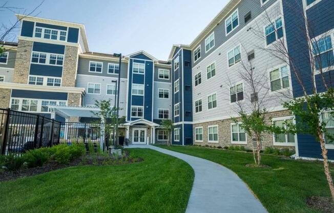 Exterior shot of path to the front entrance