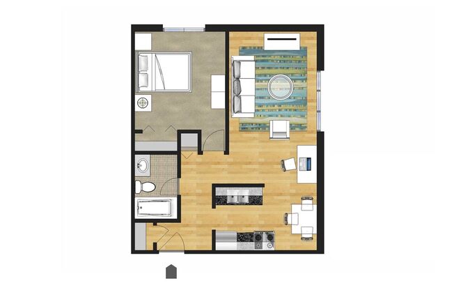 1 bed, 1 bath, 730 sqft, $1,189, Unit 2-301