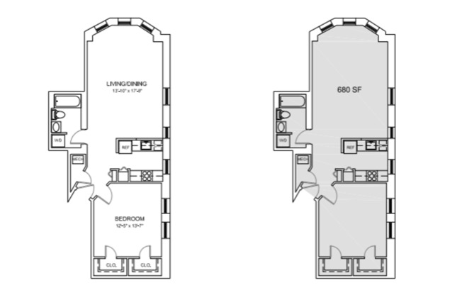 1 bed, 1 bath, 686 sqft, $1,879, Unit C-301