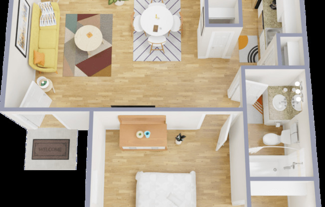 1 bed, 1 bath, 635 sqft, $1,225