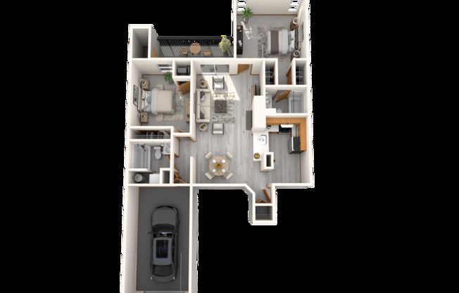 2 beds, 2 baths, 1,090 sqft, $1,490, Unit 4460-104