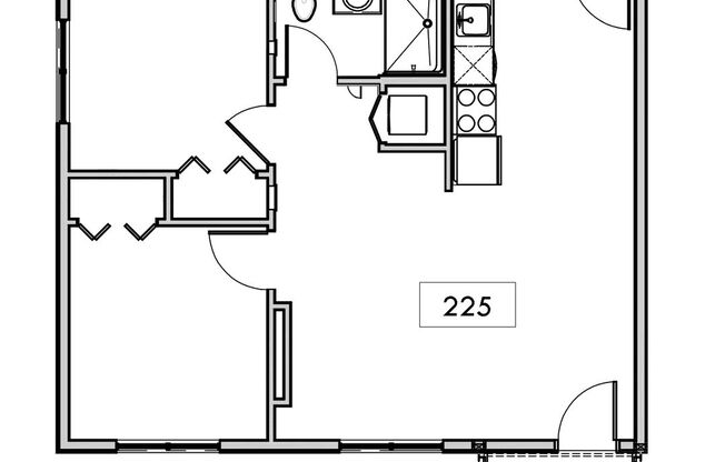 2 beds, 1 bath, 660 sqft, $1,499, Unit 225*