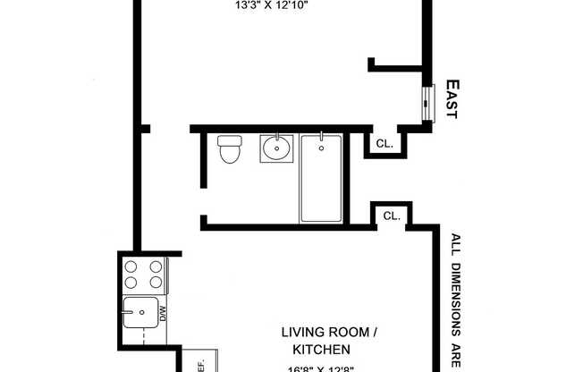 1 bed, 1 bath, $3,150, Unit 3D