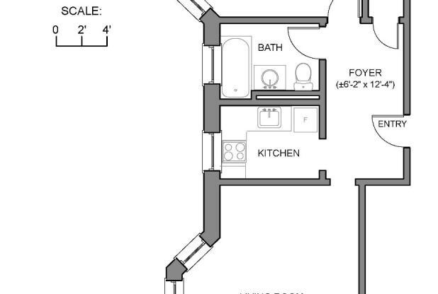 1 bed, 1 bath, 550 sqft, $3,500, Unit 6