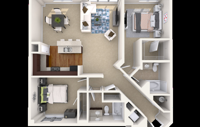 2 beds, 2 baths, 1,217 sqft, $2,779