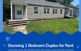 Charming 1 Bedroom 1 Bath Duplex for Rent Northeast Wichita, Near WSU - Prelease Today.