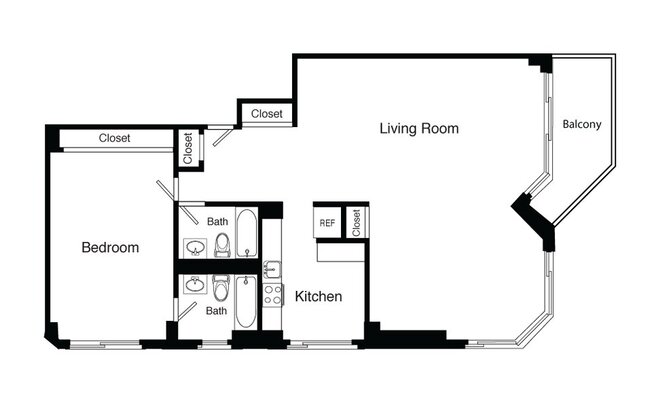 1 bed, 1 bath, 587 sqft, $4,098, Unit S09N