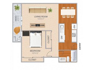 1 bed, 1 bath, 763 sqft, $3,069