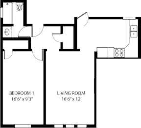 1 bed, 1 bath, $1,915