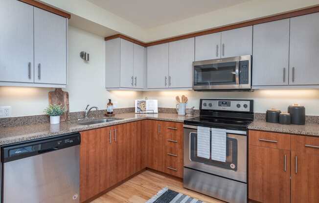 The Morgan | Spacious Kitchen with stainless steel appliance package